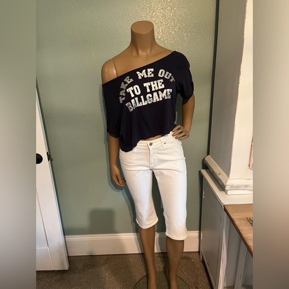 Victoria’s Secret PINK New York Yankees Navy Cropped Top - Picture 4 of 16